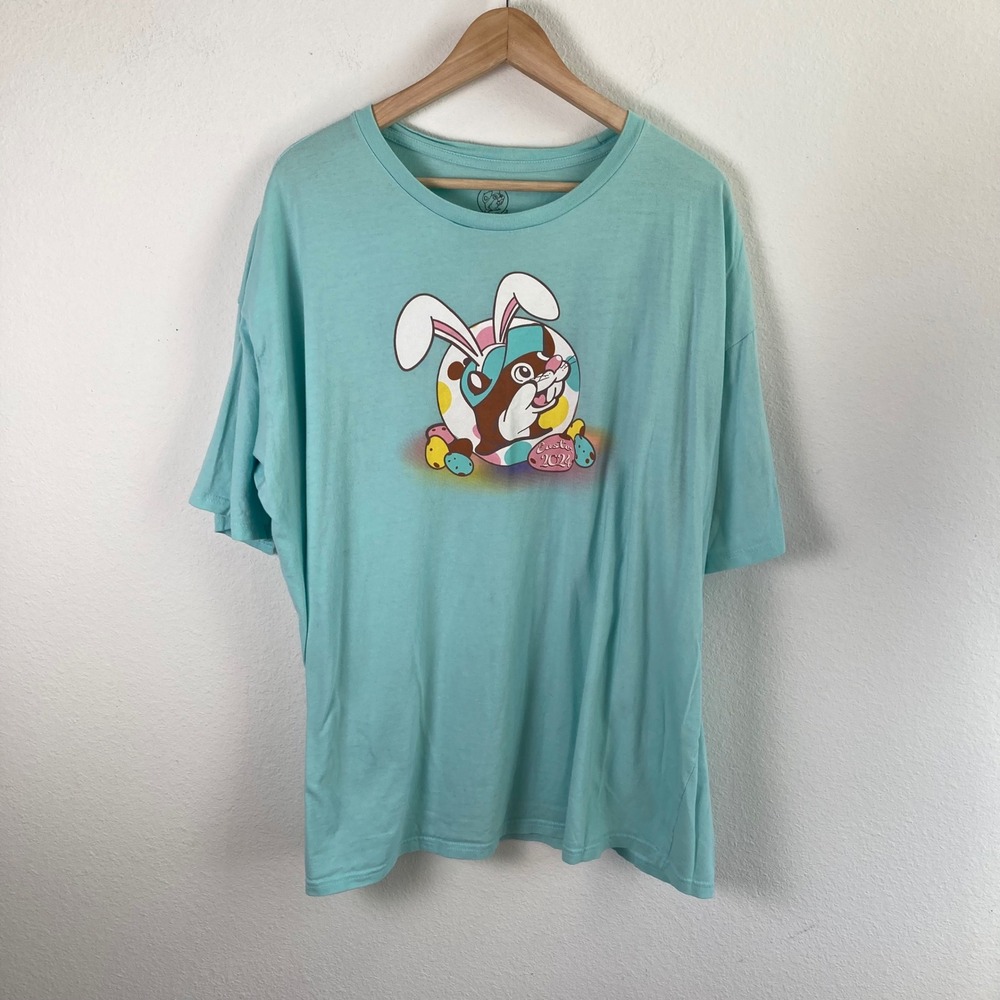 Buc-ee's T-Shirt Mens 3XL Blue Easter 2024 Every Bunny Needs Some Bunny Graphic
